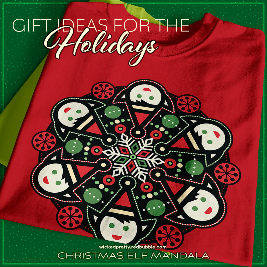 Christmas Elf Mandala T-Shirts
