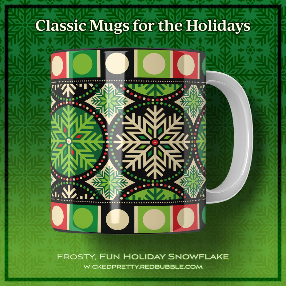 Frosty, Fun Holiday Snowflake Classic Mug