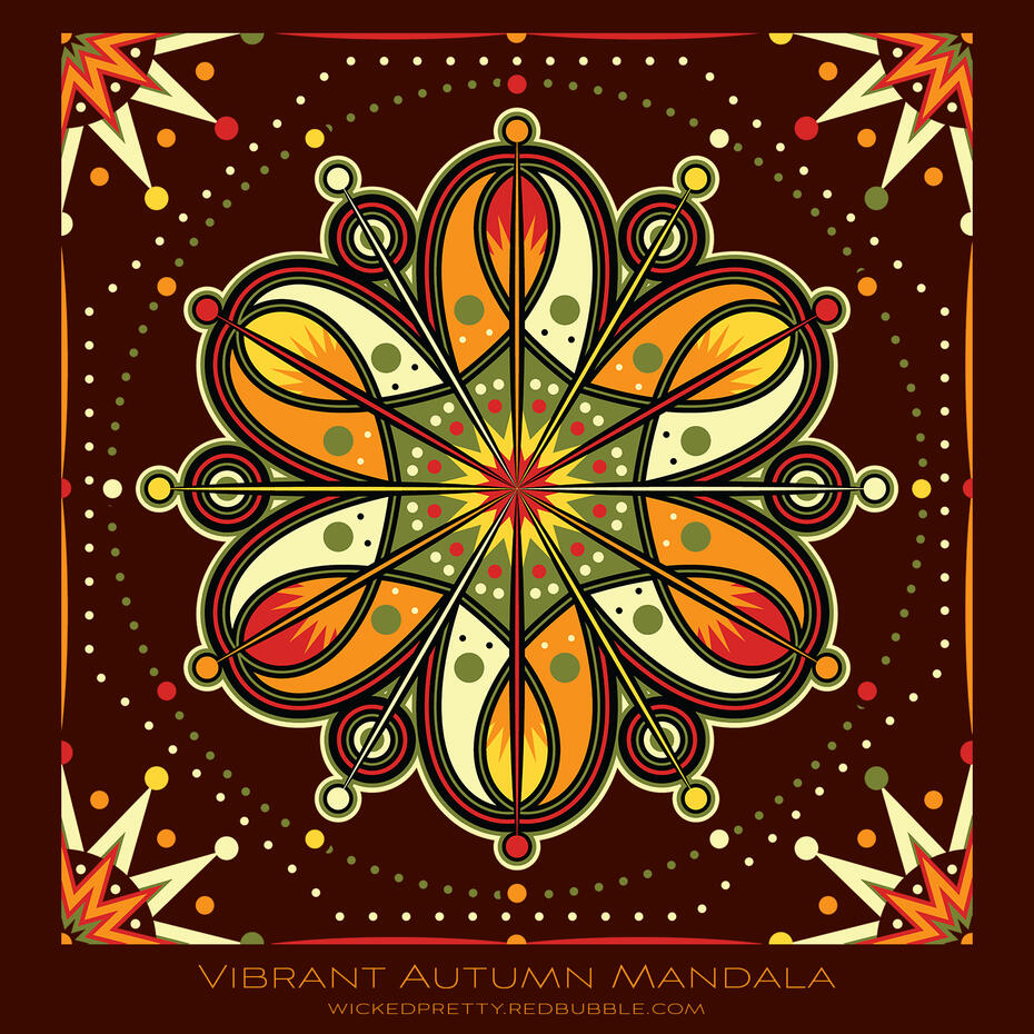 Vibrant Autumn Mandala