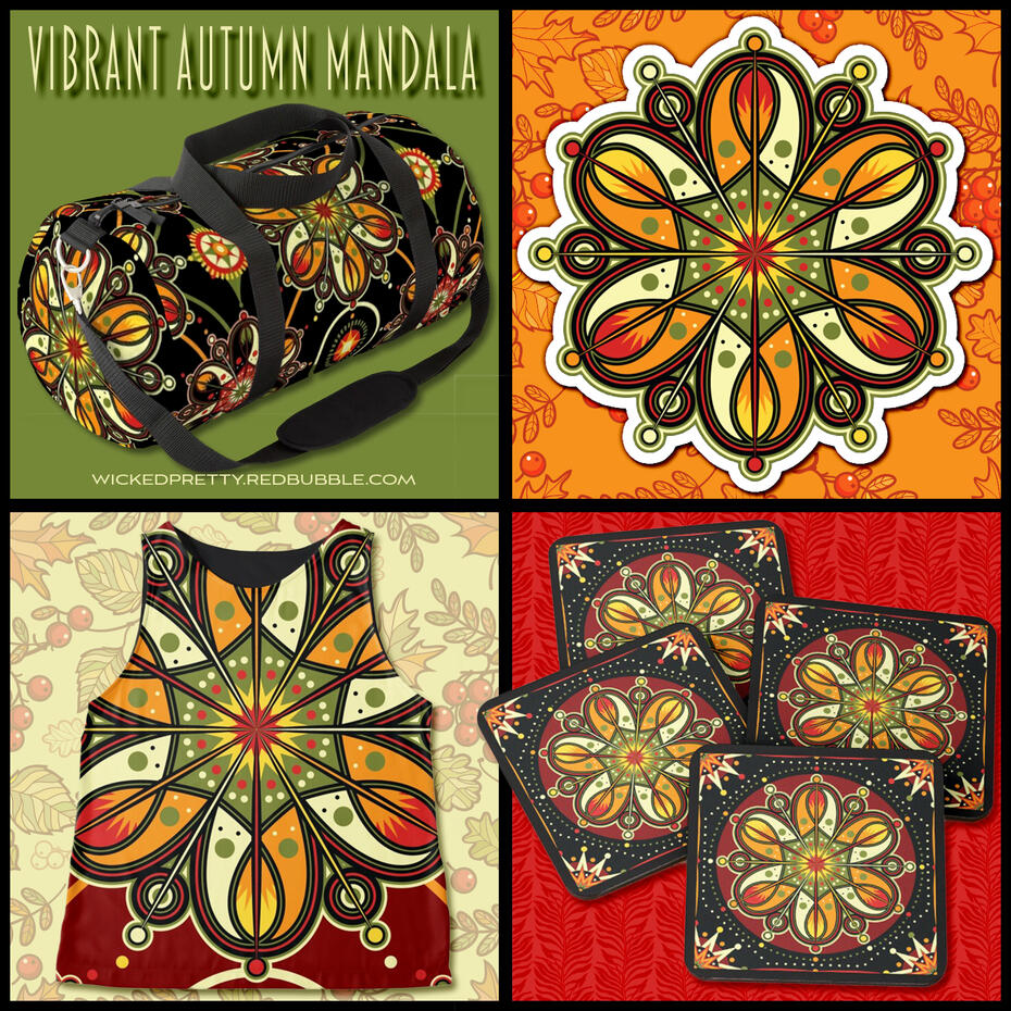 Vibrant Autumn Mandala