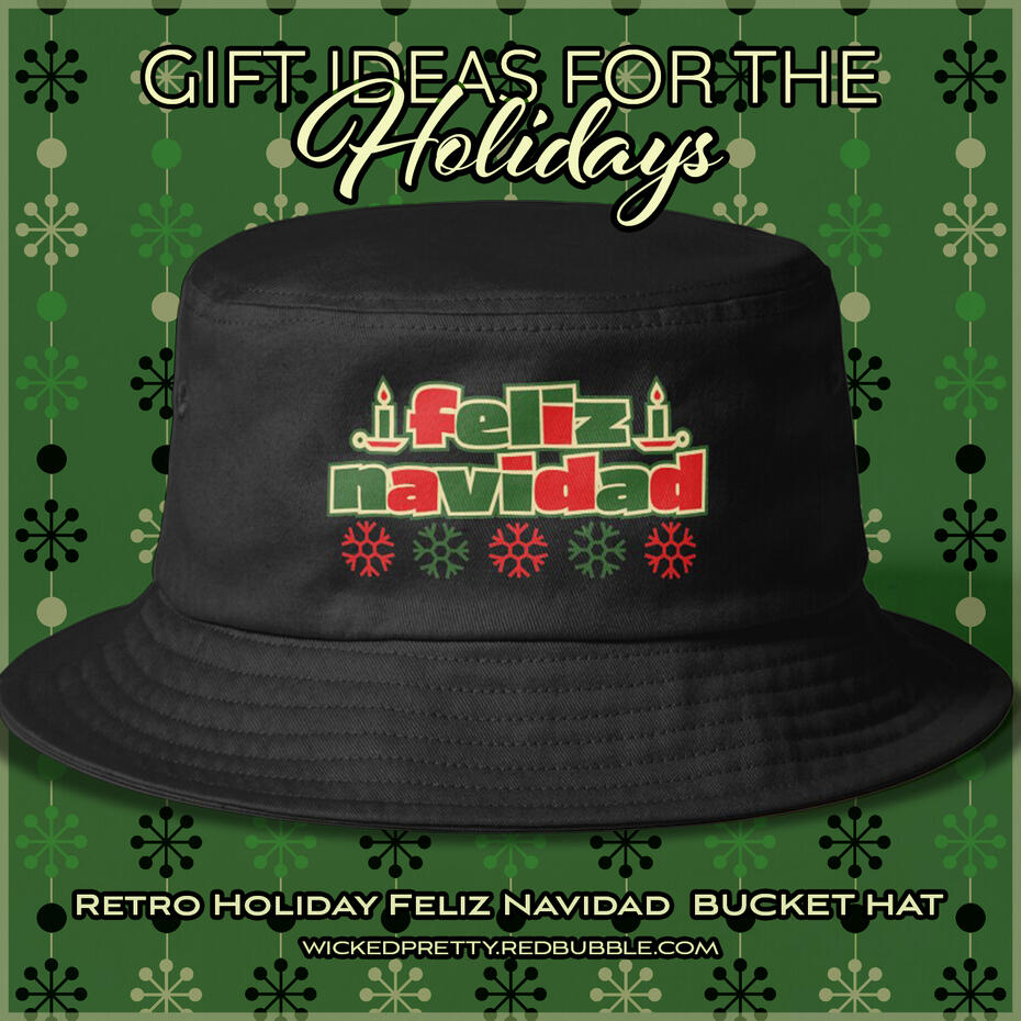 Retro Holiday Feliz Navidad Bucket Hat