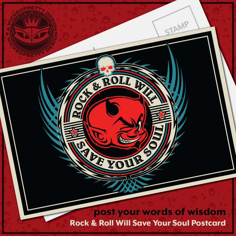 Rock &amp; Roll Will Save Your Soul Postcard