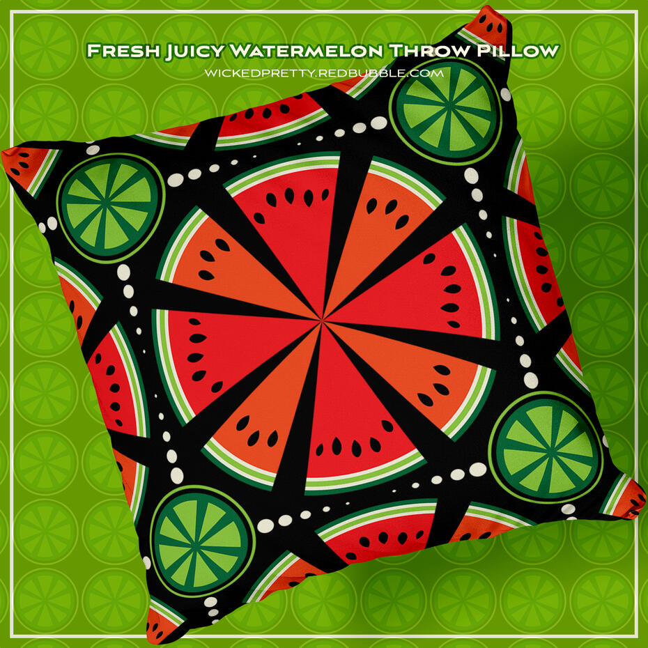 Fresh Juicy Watermelon Pillow