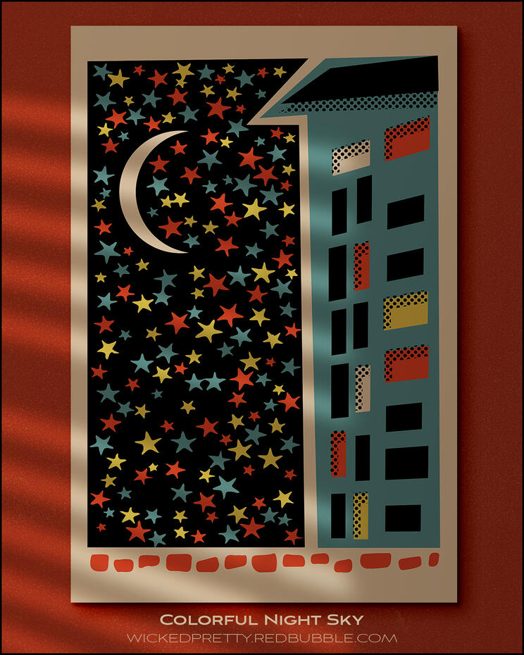 Colorful Night Sky Poster