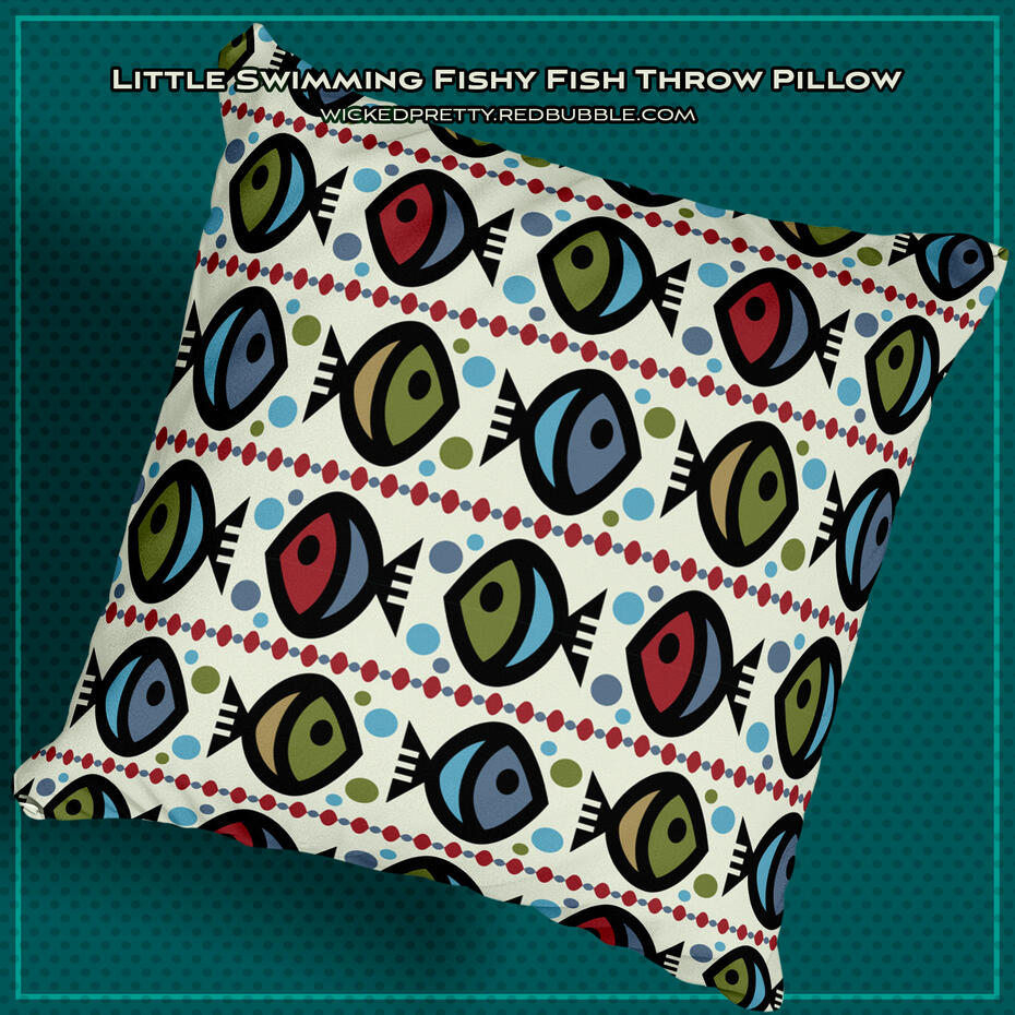 Little Swimming Fishy Fish Pillow