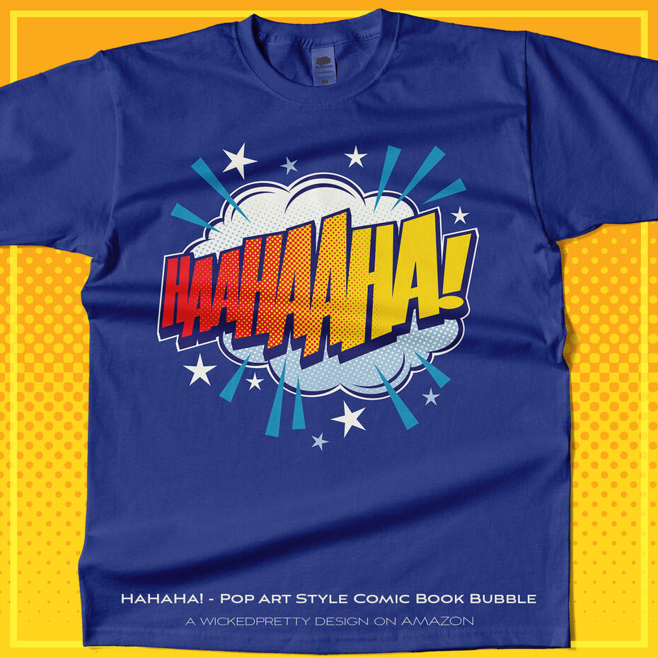 HAHAHA! - Pop Art Style Comic Book Bubble