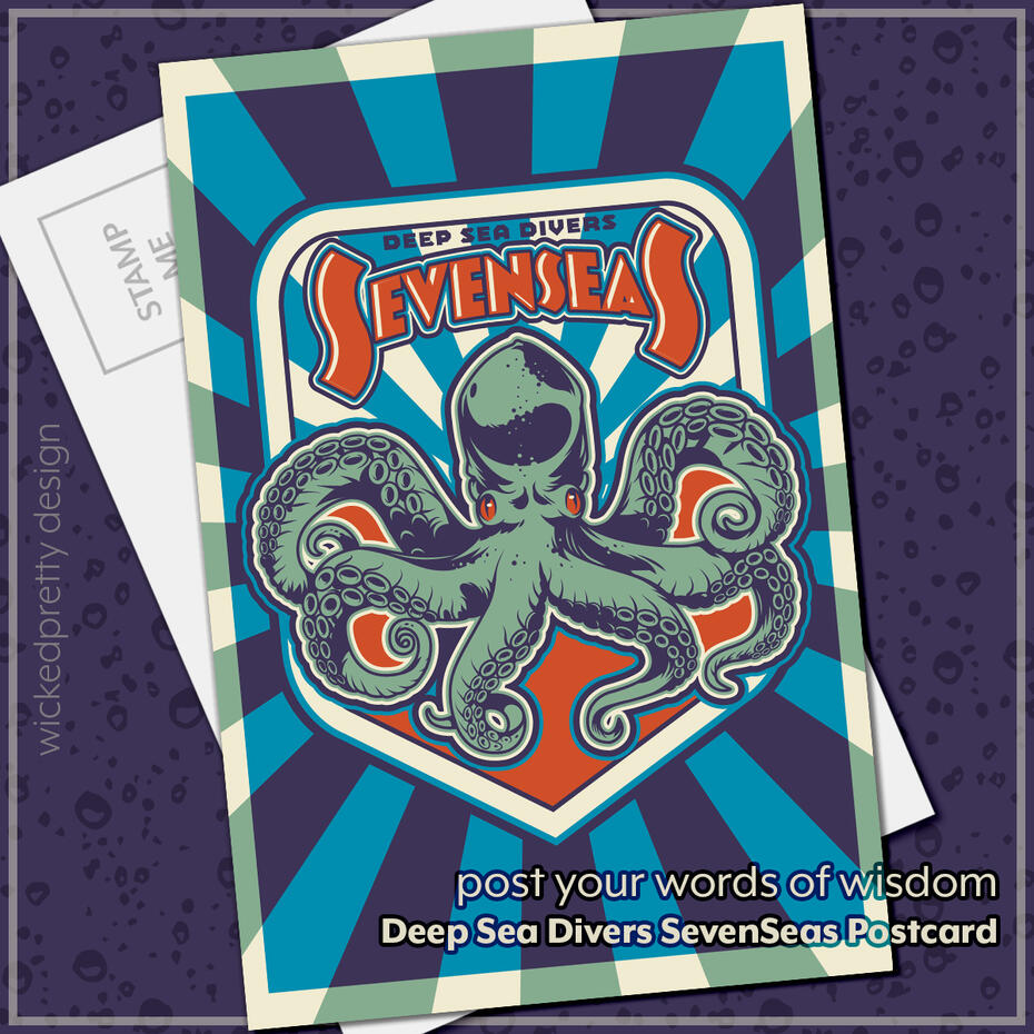 Deep Sea Divers SevenSeas Postcard