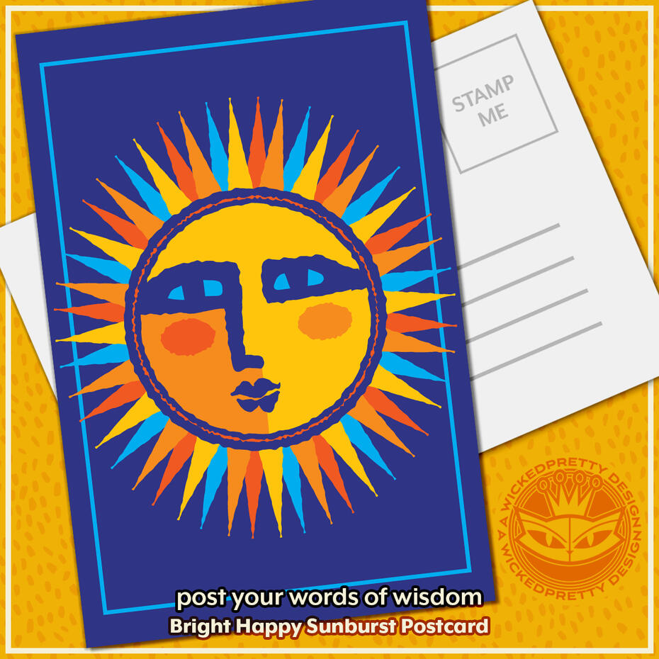 Bright Happy Sunburst Postcard