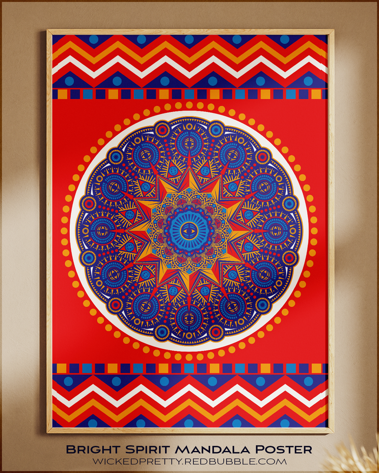 Bright Spirit Mandala Poster