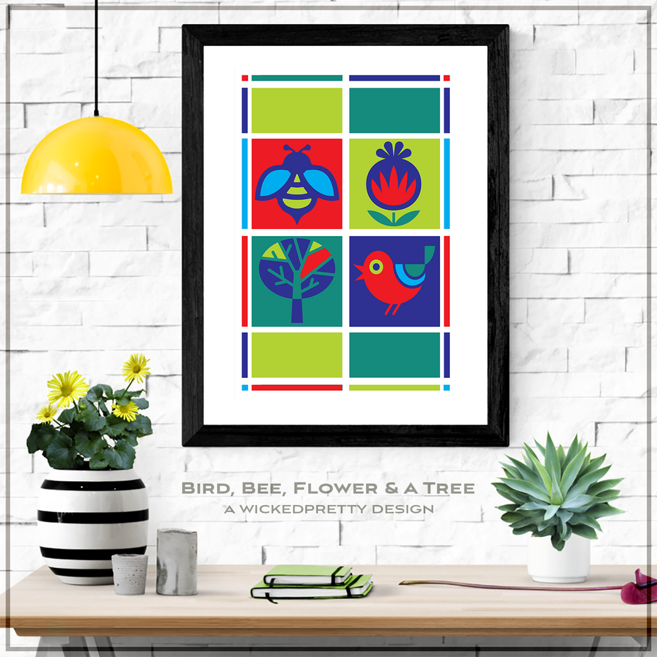 Bird, Bee, Flower &amp; A Tree