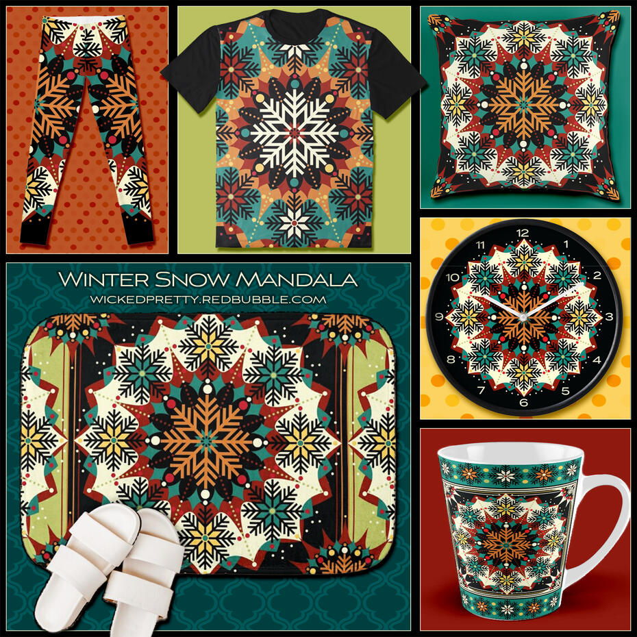 Winter Snow Mandala ❄️☃️🌲