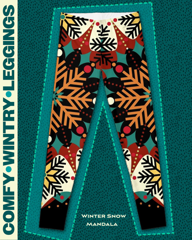 Winter Snow Mandala Leggings
