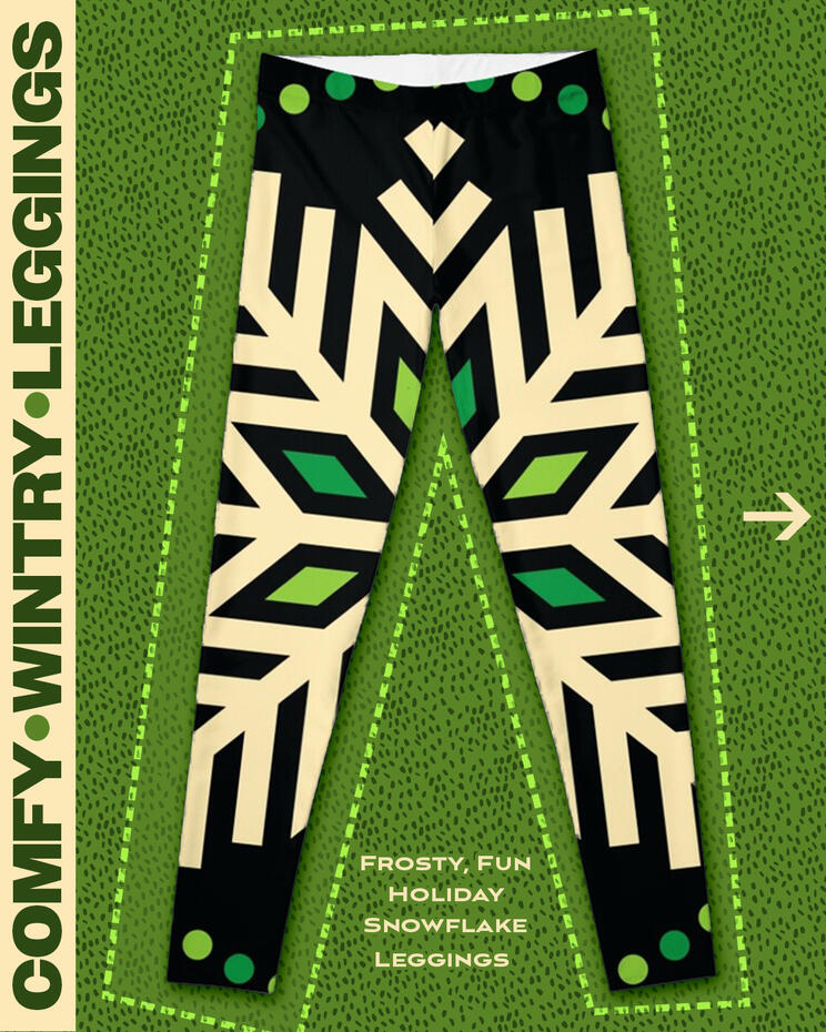 Frosty Fun Holiday Snowflake Leggings