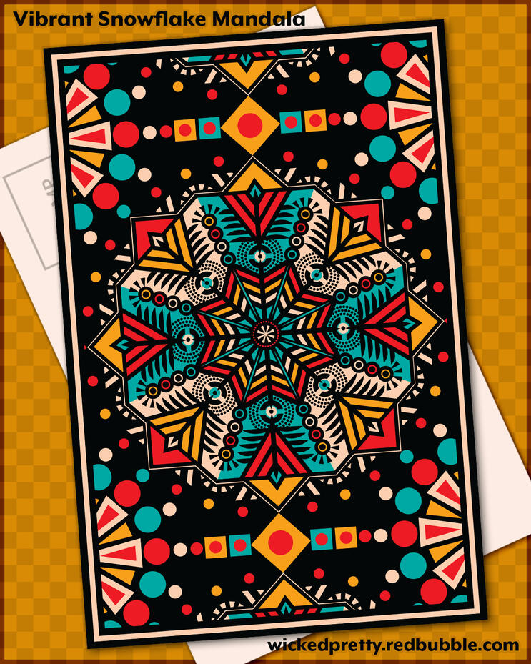 Vibrant Snowflake Mandala ☃️