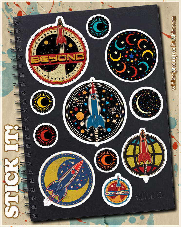 Get some wickedpretty stickers, sticker packs and magnets.