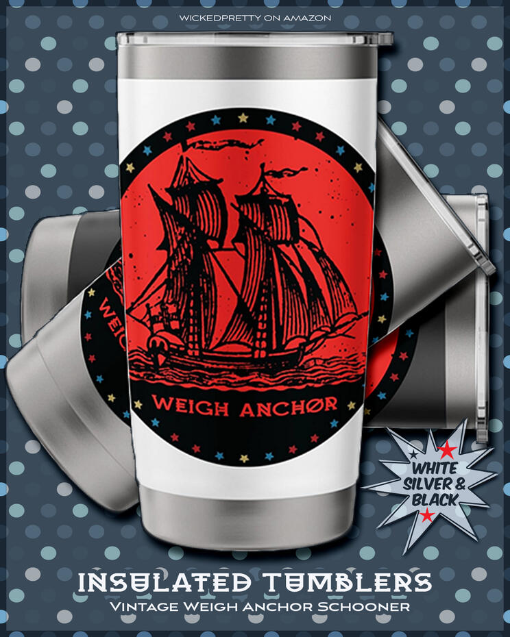 Vintage Weigh Anchor Schooner