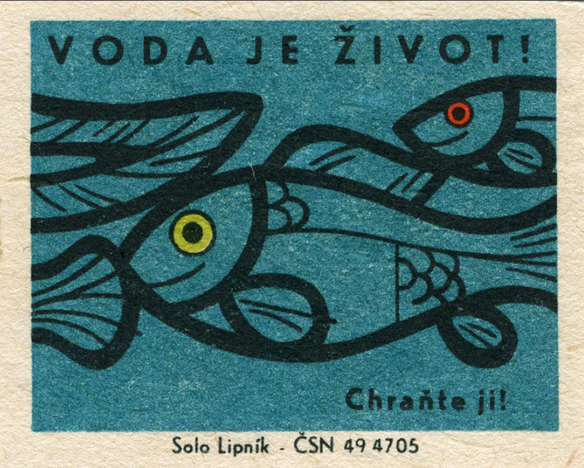 Matchbox label art, Czechoslovakia (c.1960s)