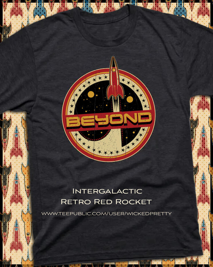 Intergalactic Retro Red Rocket