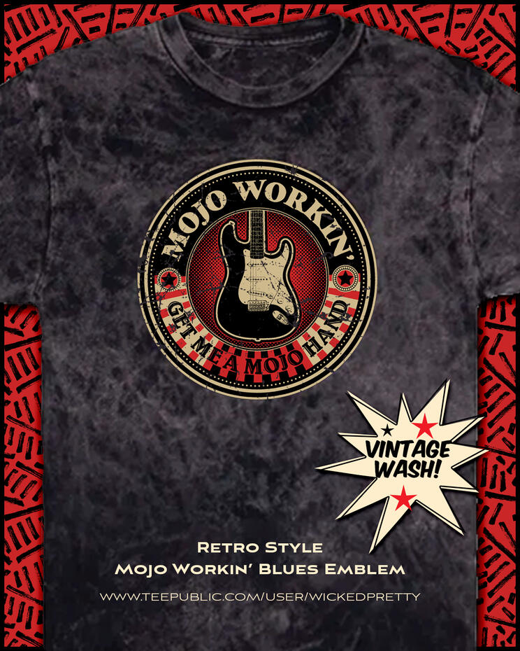 Retro Style Mojo Workin’ Blues Emblem