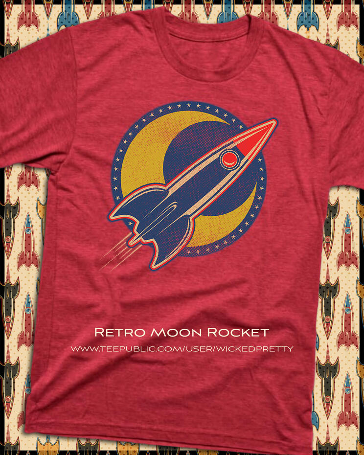 Retro Moon Rocket