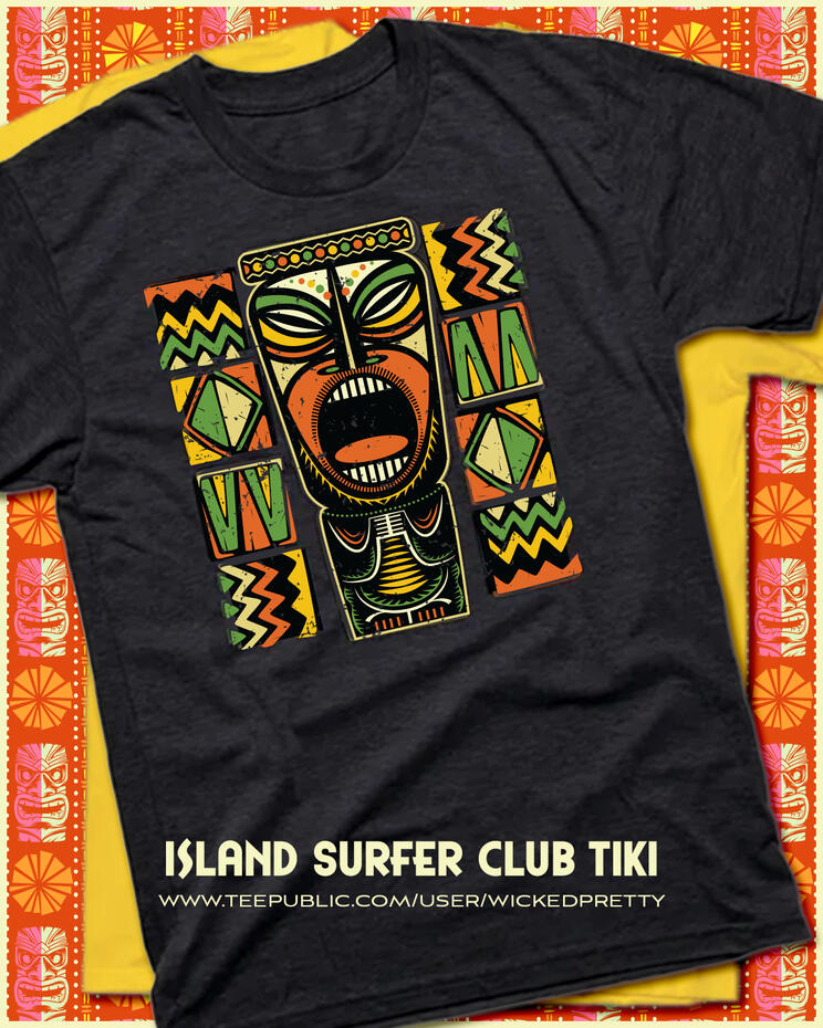 Island Surfer Club Tiki T-Shirt
