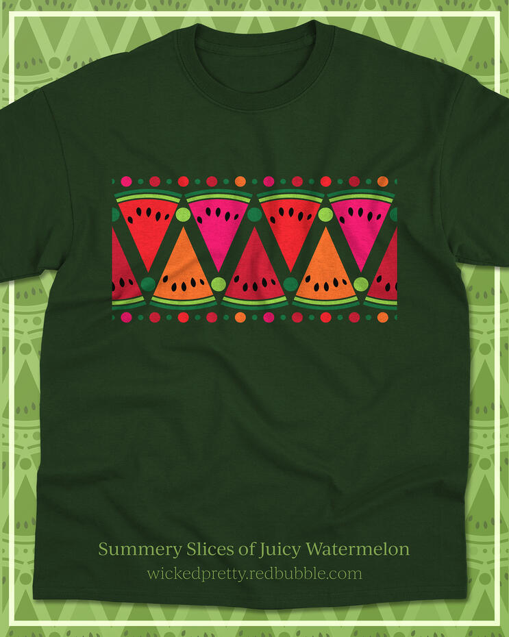 Summery Slices of Juicy Watermelon - Classic T-Shirt
