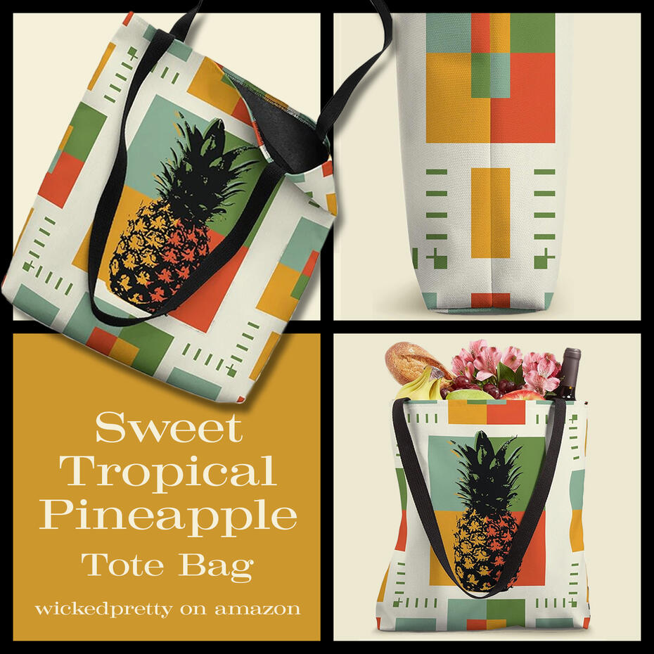 Sweet Tropical Pineapple Tote Bag