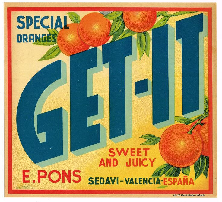 Vintage (Spain) Citrus Crate Label