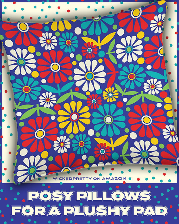 Fresh &amp; Colorful Bunch of Daisies Throw Pillow