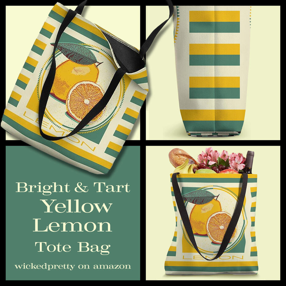 Bright &amp; Tart Yellow Lemon Tote Bag
