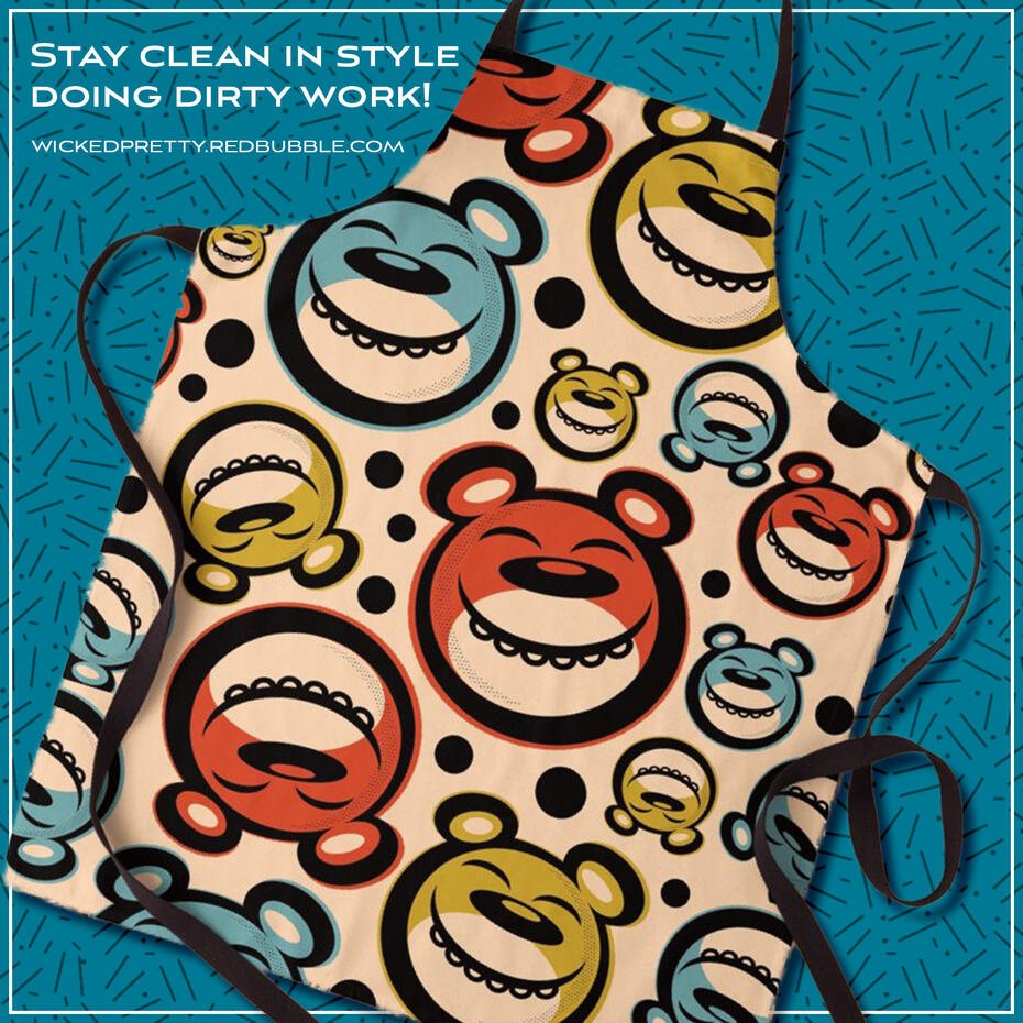 Blissful Blue Bear Apron