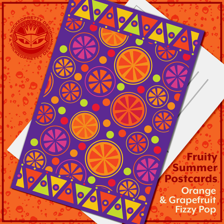 Orange &amp; Grapefruit Fizzy Pop Postcard