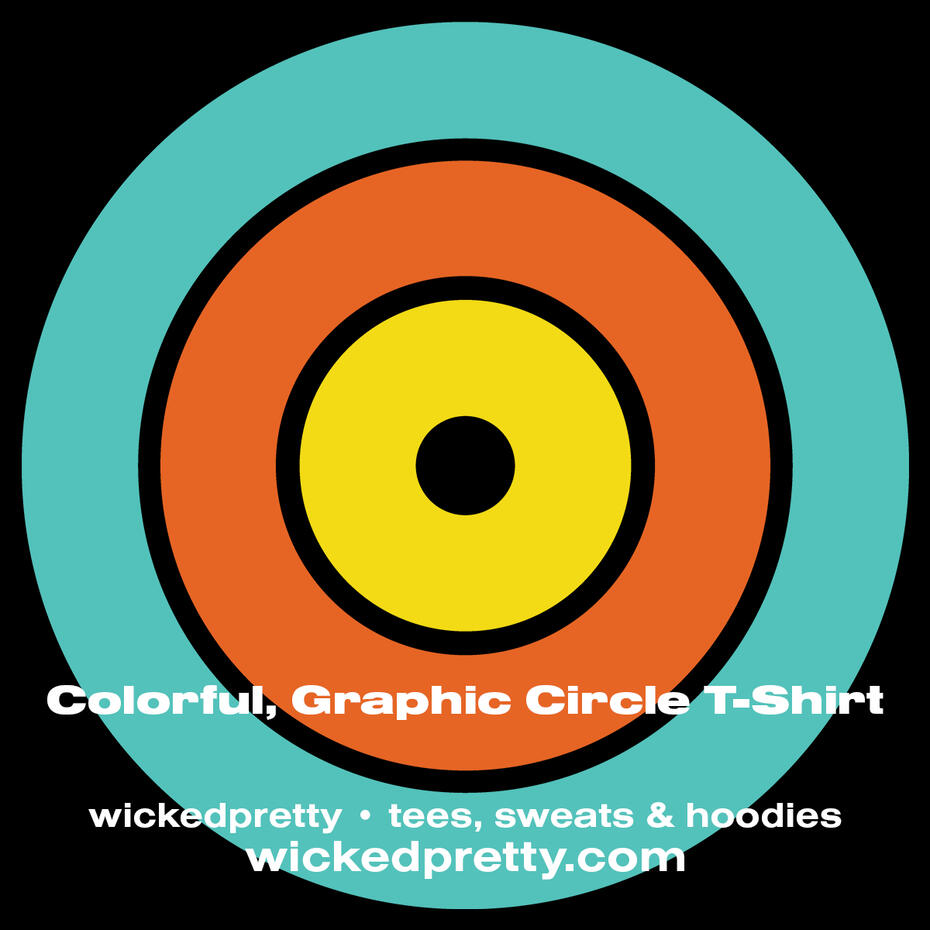 Colorful, Graphic Circle T-Shirt
