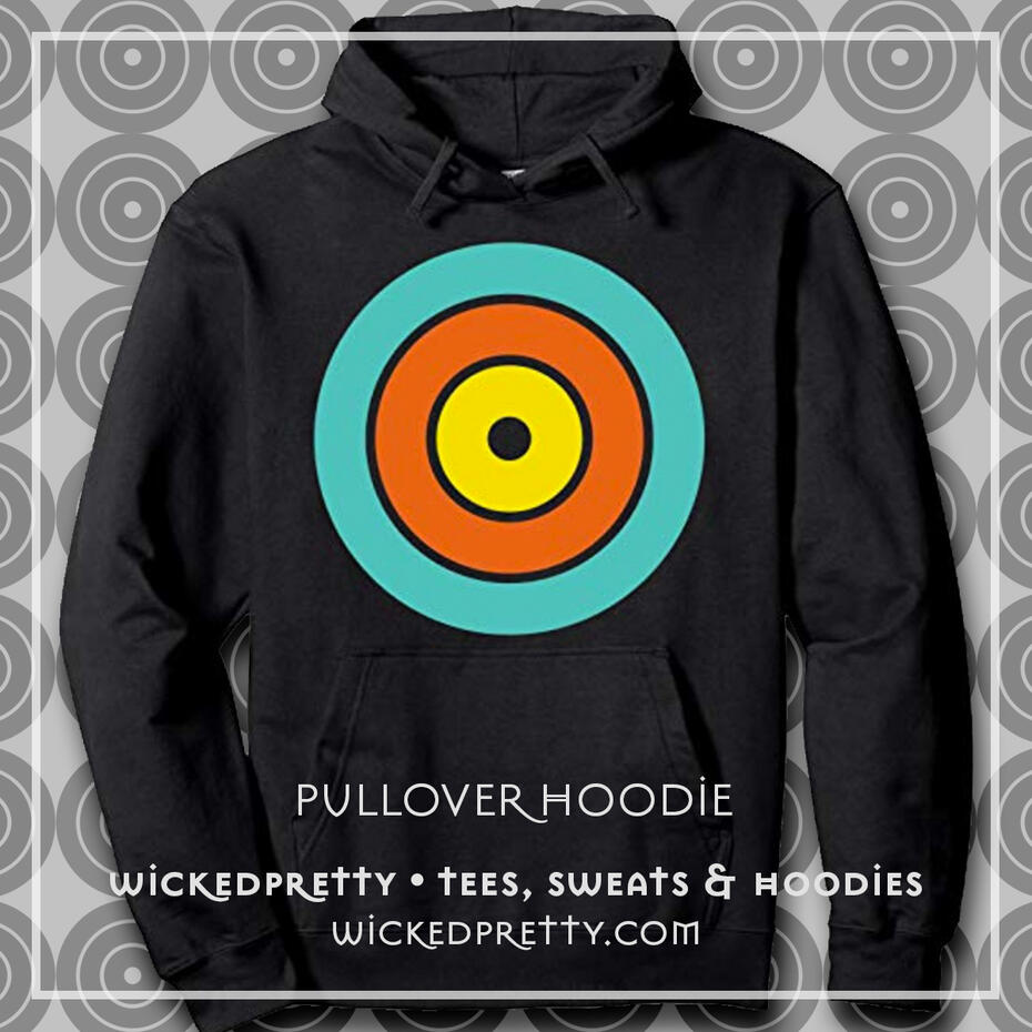 Colorful, Graphic Circle Pullover Hoodie