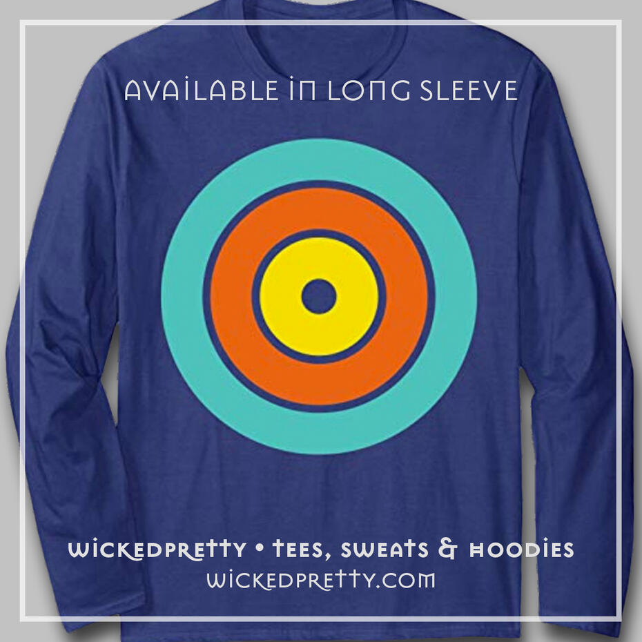 Colorful, Graphic Circle Long Sleeve T-Shirt