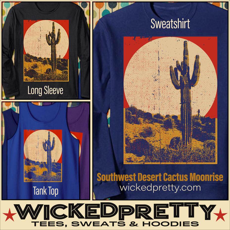 Southwest Desert Cactus Moonrise