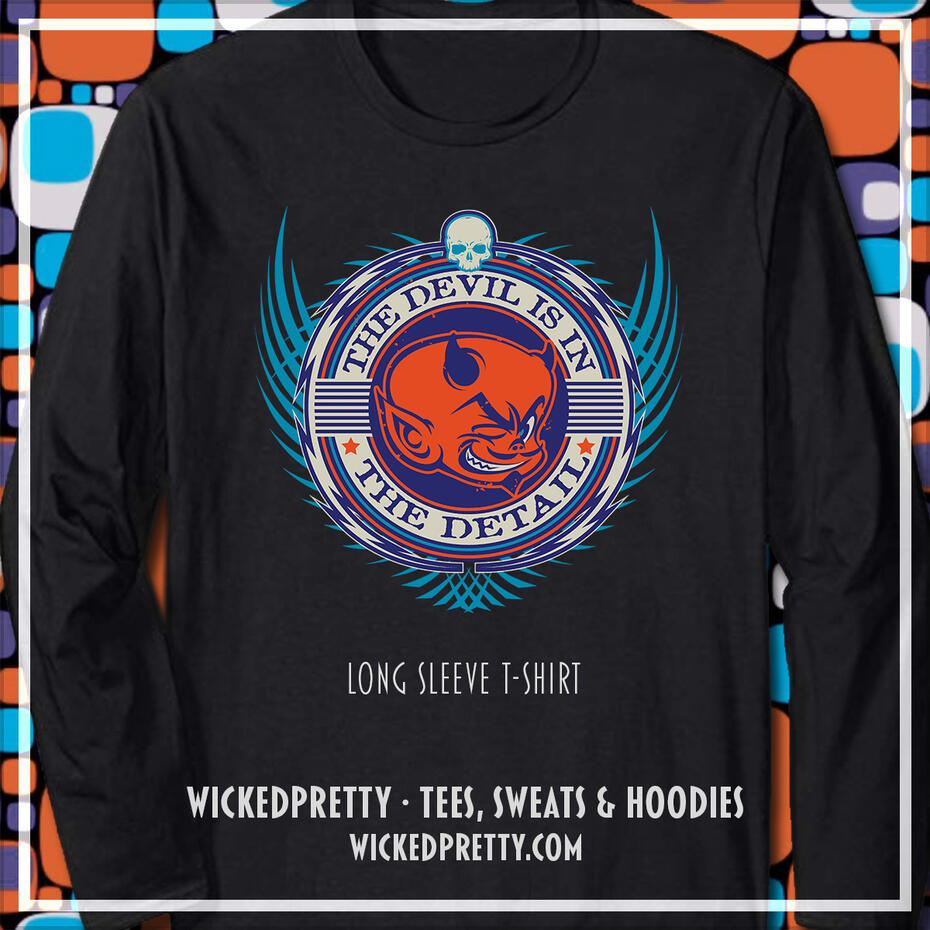 Devil Is In The Detail Winged Badge Long Sleeve T-Shirt