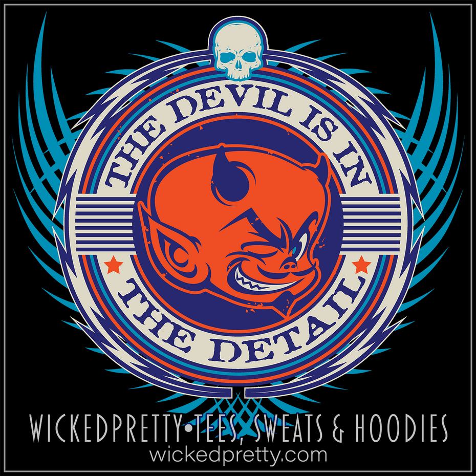 Devil Is In The Detail Winged Badge T-Shirt