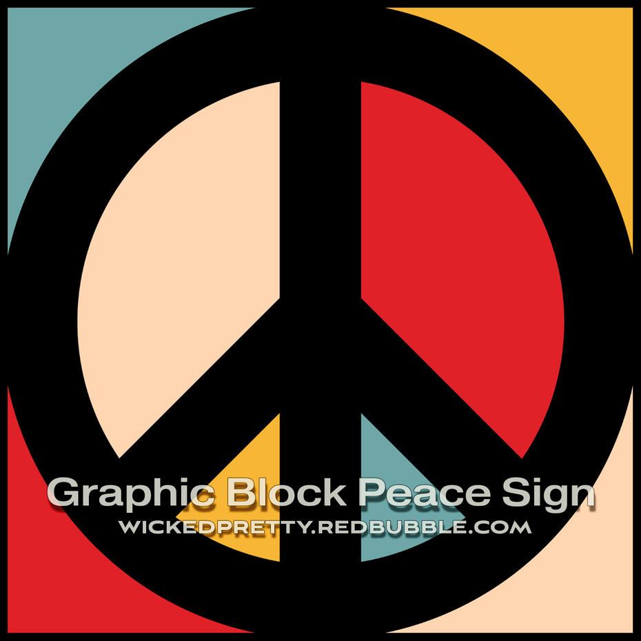Graphic Block Peace Sign