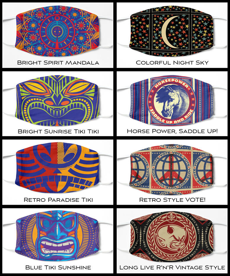 Stay safe in wild style! More wickedpretty face masks.