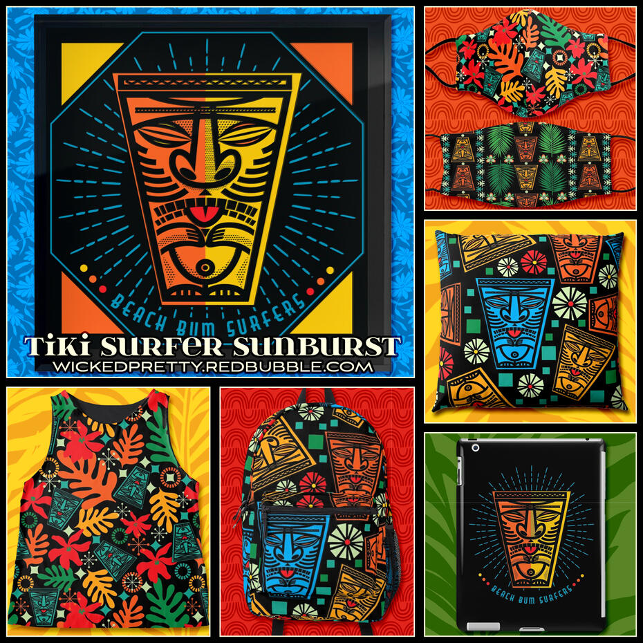 Tiki Surfer Sunburst