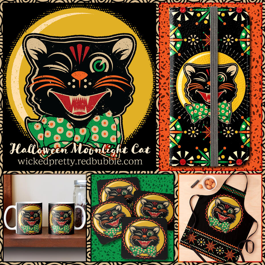 Halloween Moonlight Cat