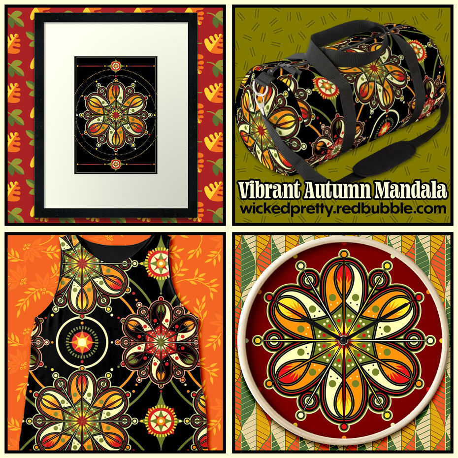 Vibrant Autumn Mandala