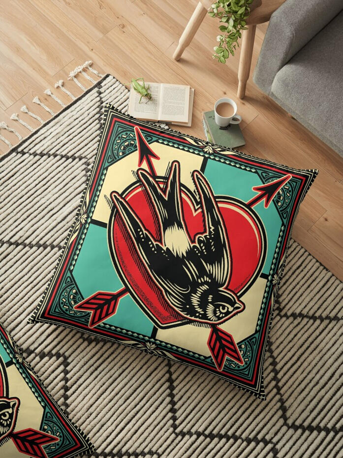 Pierced Heart &amp; Swallow Pattern