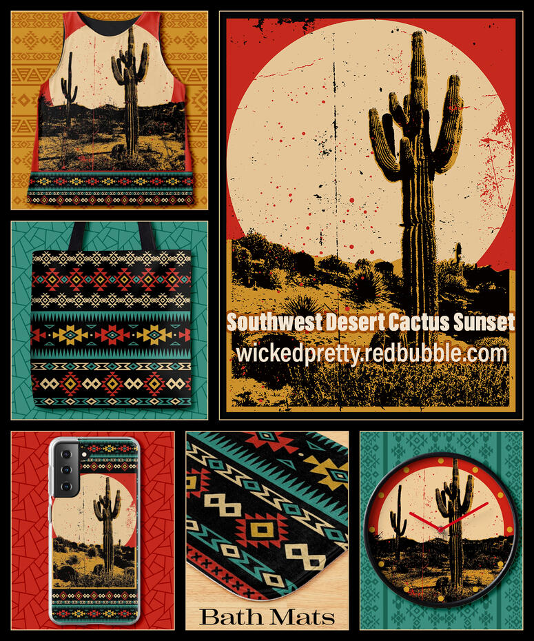 Southwest Desert Cactus Sunset