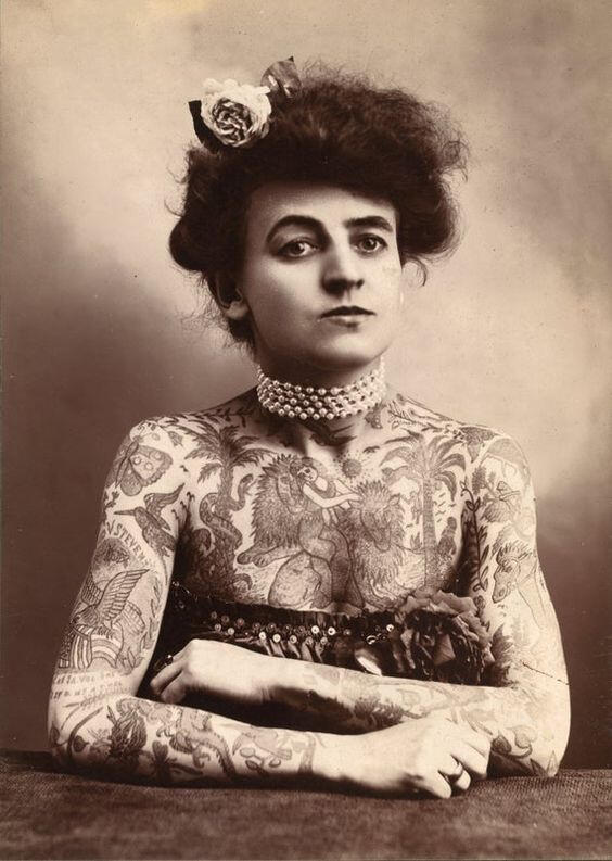 Maud Stevens Wagner Original 1907 Tattooed Lady