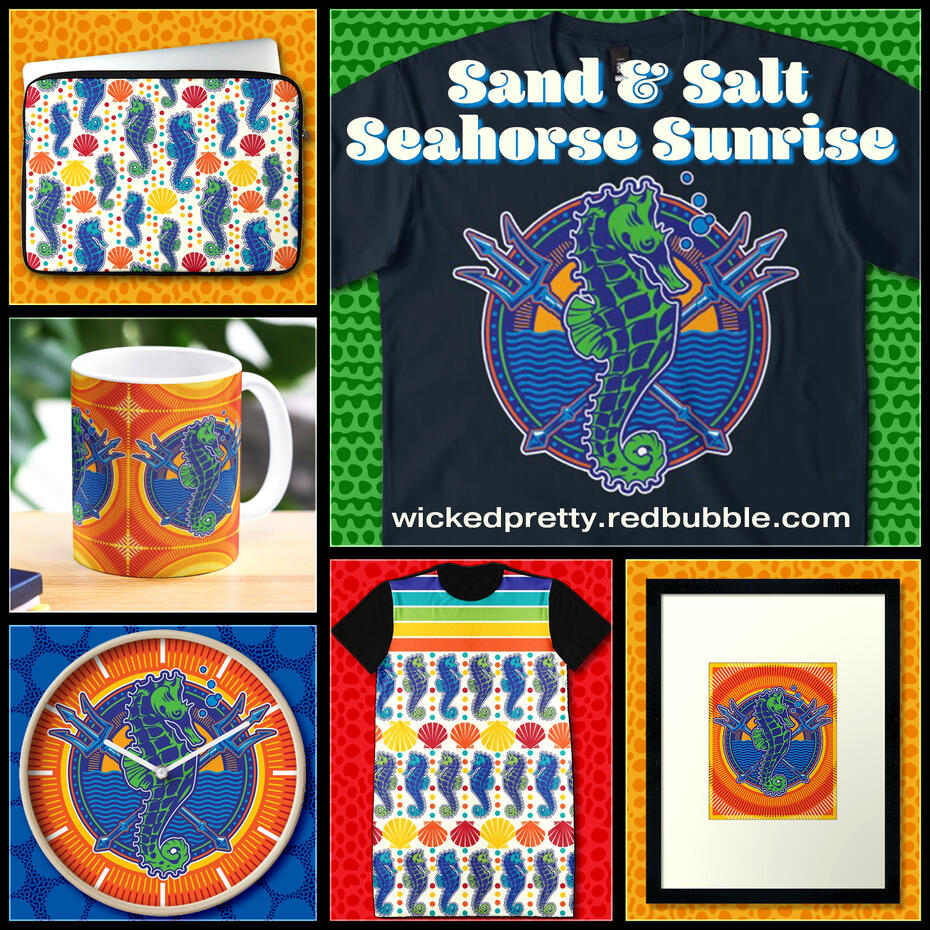 Sand &amp; Salt Seahorse Sunrise