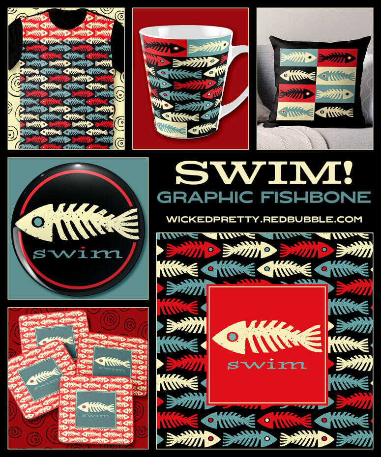 Swim! Graphic Fishbone