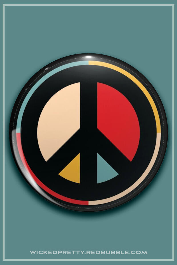 Graphic Block Peace Sign