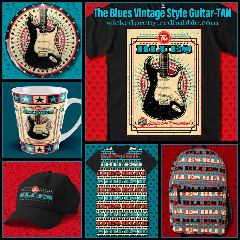 The Blues Vintage Style Guitar - TAN